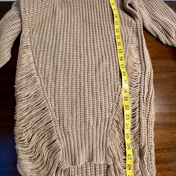 Brown Indie Grunge Boho Granola Nature Fairy Whimsigoth Distressed Knit Dress M - Picture 8 of 10